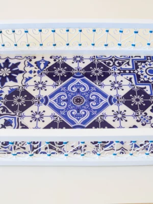 Plateau service avec poignée en fer forger