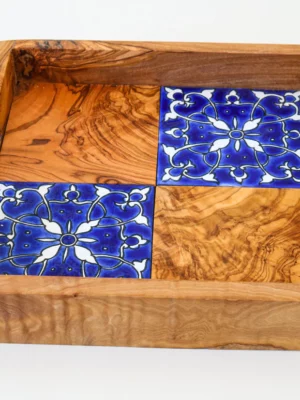 Plateau carré bois d'olivier Plateau carré en bois d´olivier