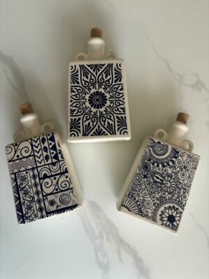 3 bouteil ensemble Bouteille d'huile en céramique tunisienne faite main