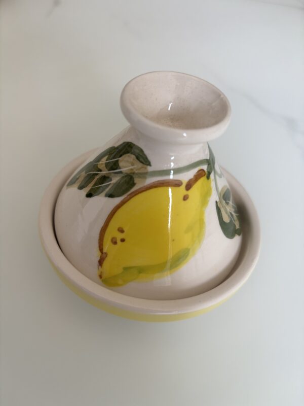 Mini tajine artisanal motif citron